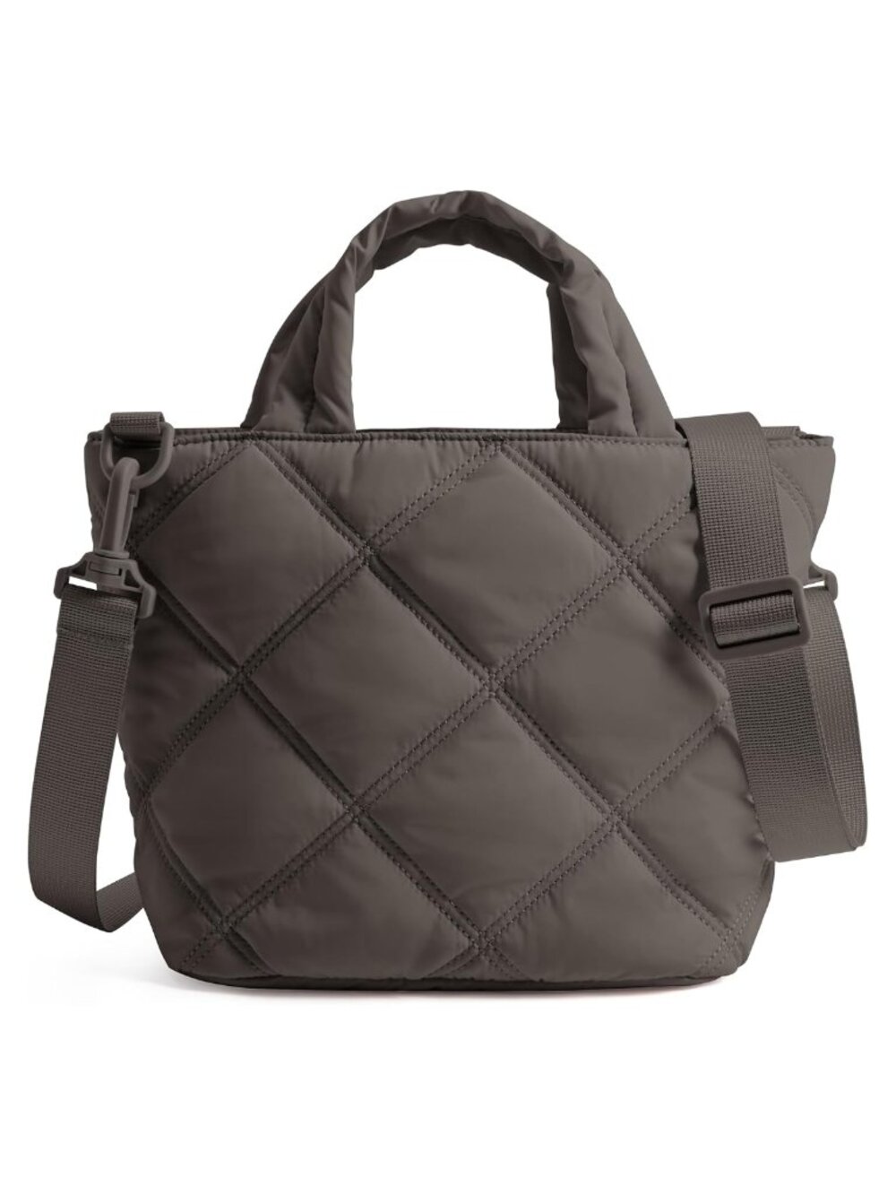 Quilted Puffer Crossbody Bag Lightweight Nylon Tote Purse Travel